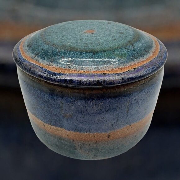 French Butter Keeper Hand Thrown Pottery One of a Kind Hand Crafted Pottery VTG - Picture 6 of 16